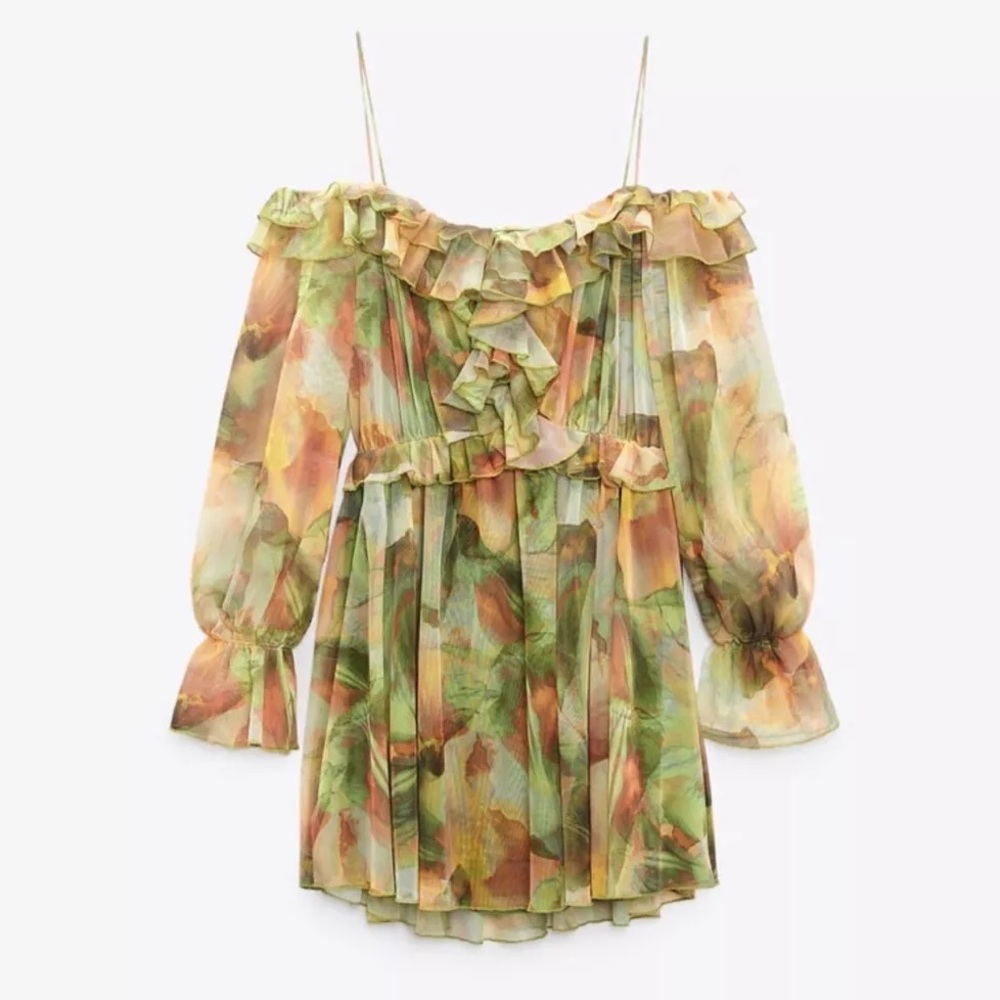 Zara NWOT Mesh Mini Dress‎ Fairycore